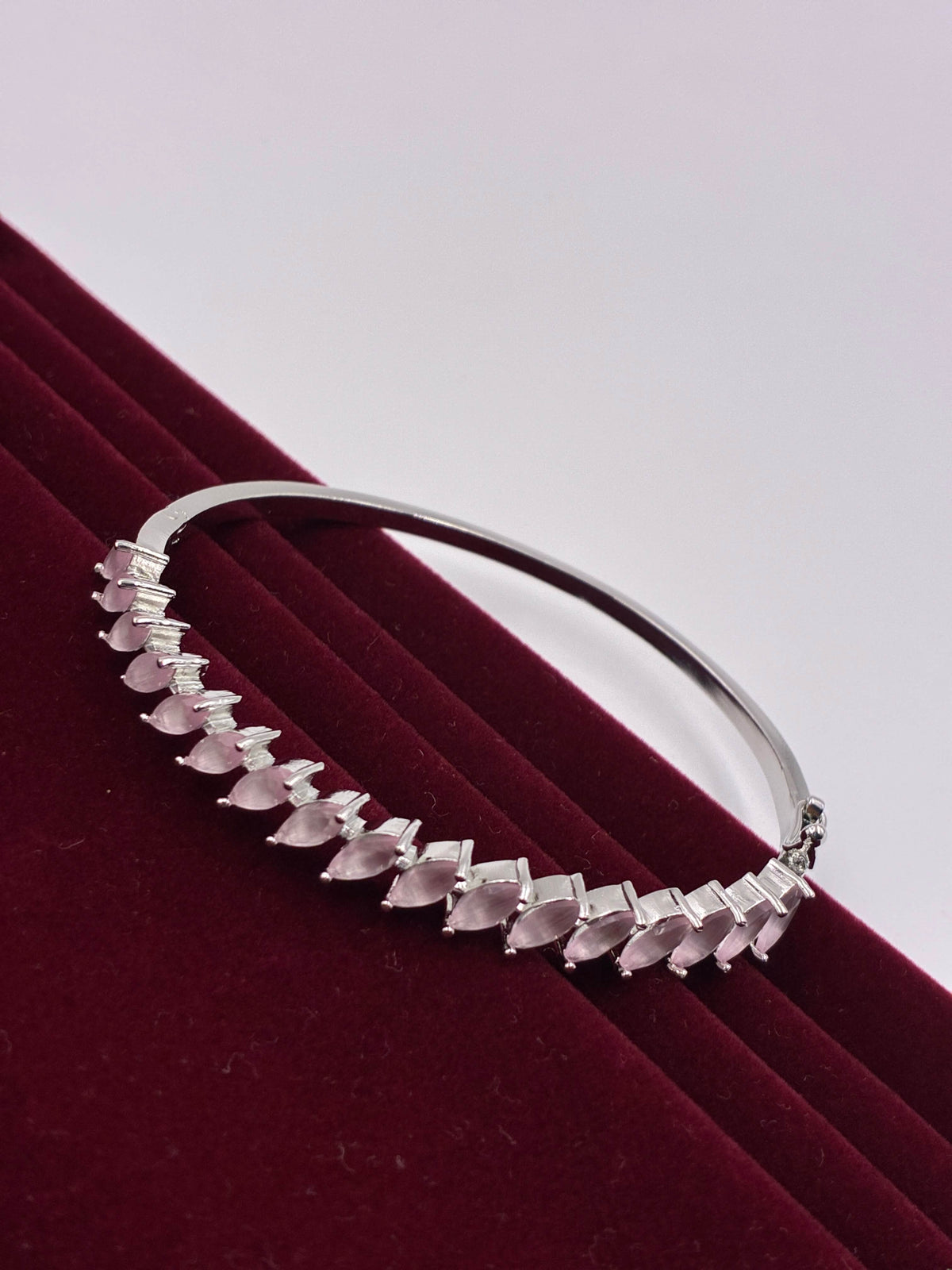 CZ Pink Linear Openable Kada