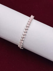 CZ Pink Linear Openable Kada
