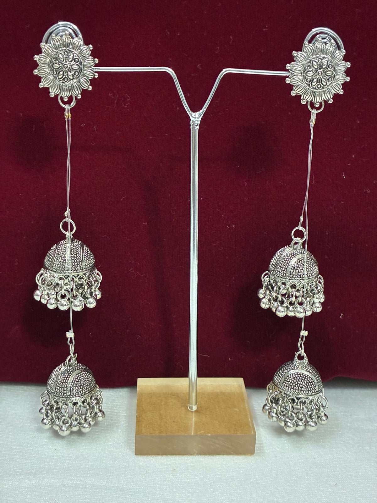 Oxidised Bi Jhumka Earring