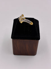 CZ Half bloom Finger Ring