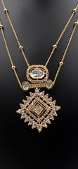Kundan Elegant Double Layered Pendant Set
