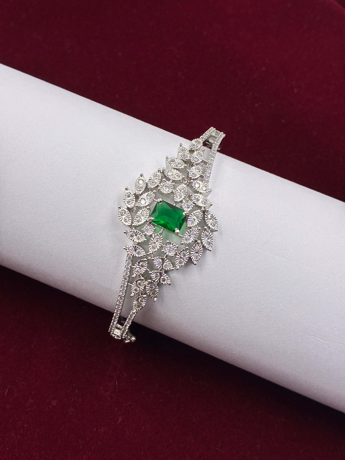 CZ Green Designer Openable Kada