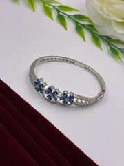 CZ Three Blue Blums Openable Kada</