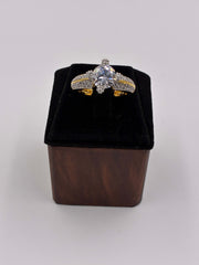 CZ Designer Soliatire Finger Ring