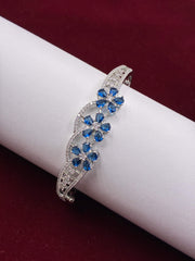 CZ Three Blue Blums Openable Kada</