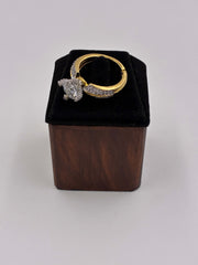 CZ Designer Soliatire Finger Ring