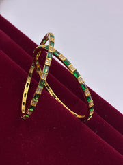 CZ Emerald Luxe Line Bangle