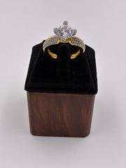 CZ Designer Soliatire Finger Ring