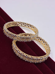 CZ Two Tone Alluring Designer Bangle