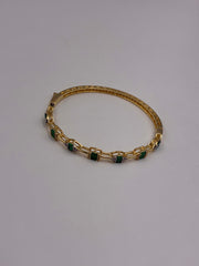 CZ Emerald Dili-Delicate Openable Kada