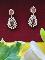 CZ Designer Ruby Necklace Set