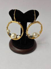 Western Pearl Stone Hoop
