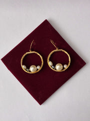 Western Pearl Stone Hoop