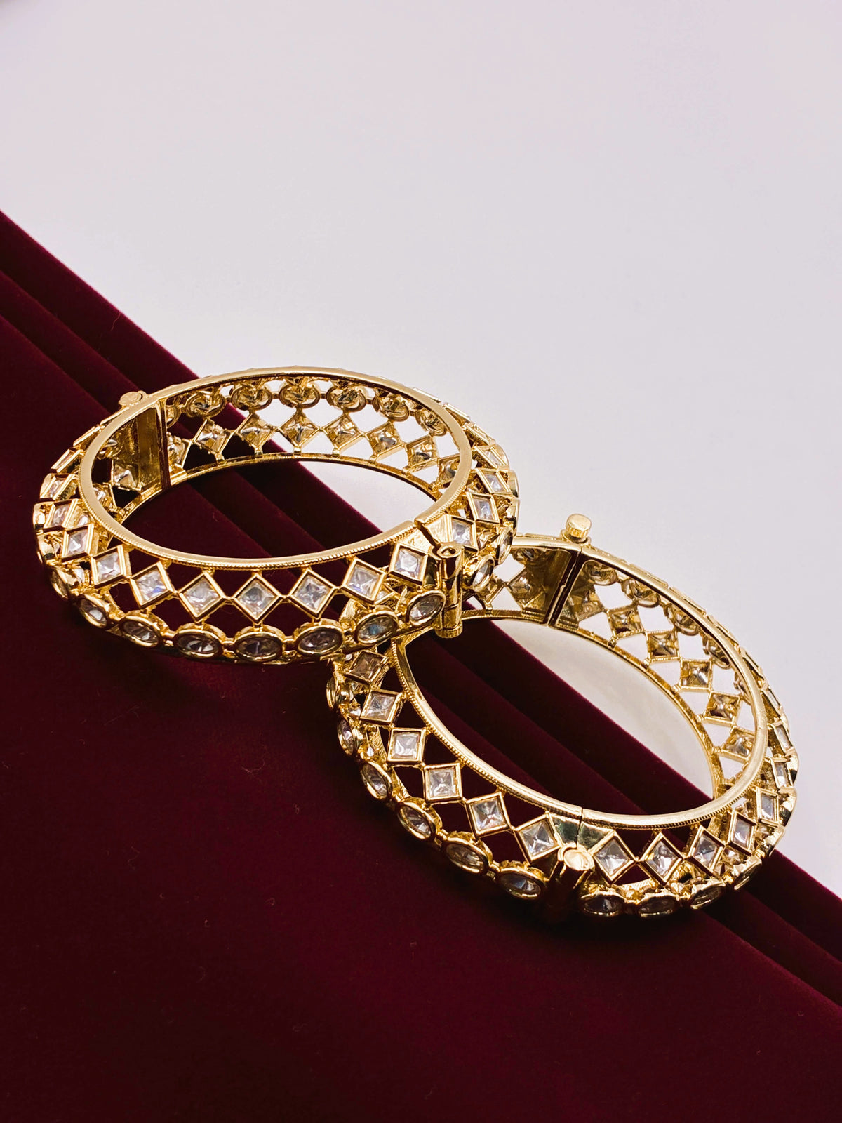 Kundan Cut work Openable Bangle