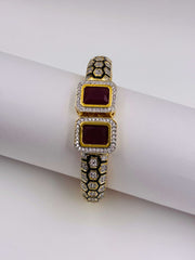 CZ Ruby-Green Adorable Openable Kada