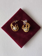 Western Three Half-circle with Pearl Stud