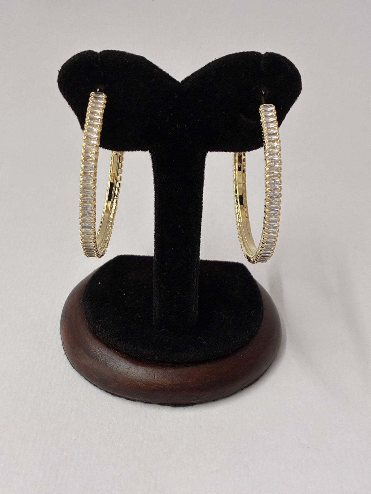 Western Stone Studded Line Hoop