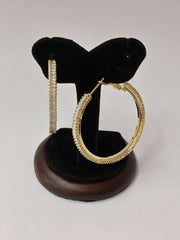 Western Stone Studded Line Hoop