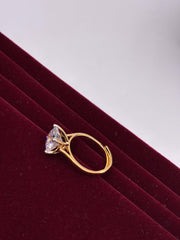CZ Sparkle Solitaire Finger Ring