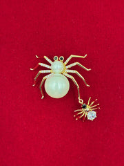 Sparkle Duo Spider Brooch