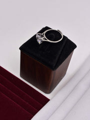 CZ Silver Sparkle Solitaire Finger Ring