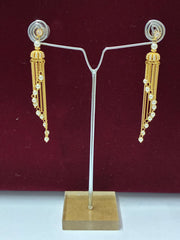 Western Spirally Arranged Moti Tassel Earring