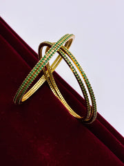 CZ Emerald Delicate Designer Bangle