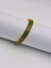 CZ Emerald Delicate Designer Bangle