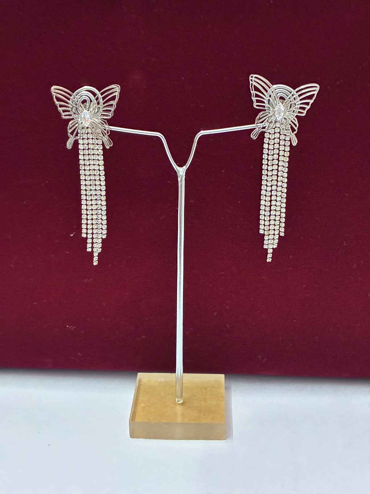 Western Silver Butterfly Earring