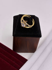 CZ Stylish Solitaire Finger Ring