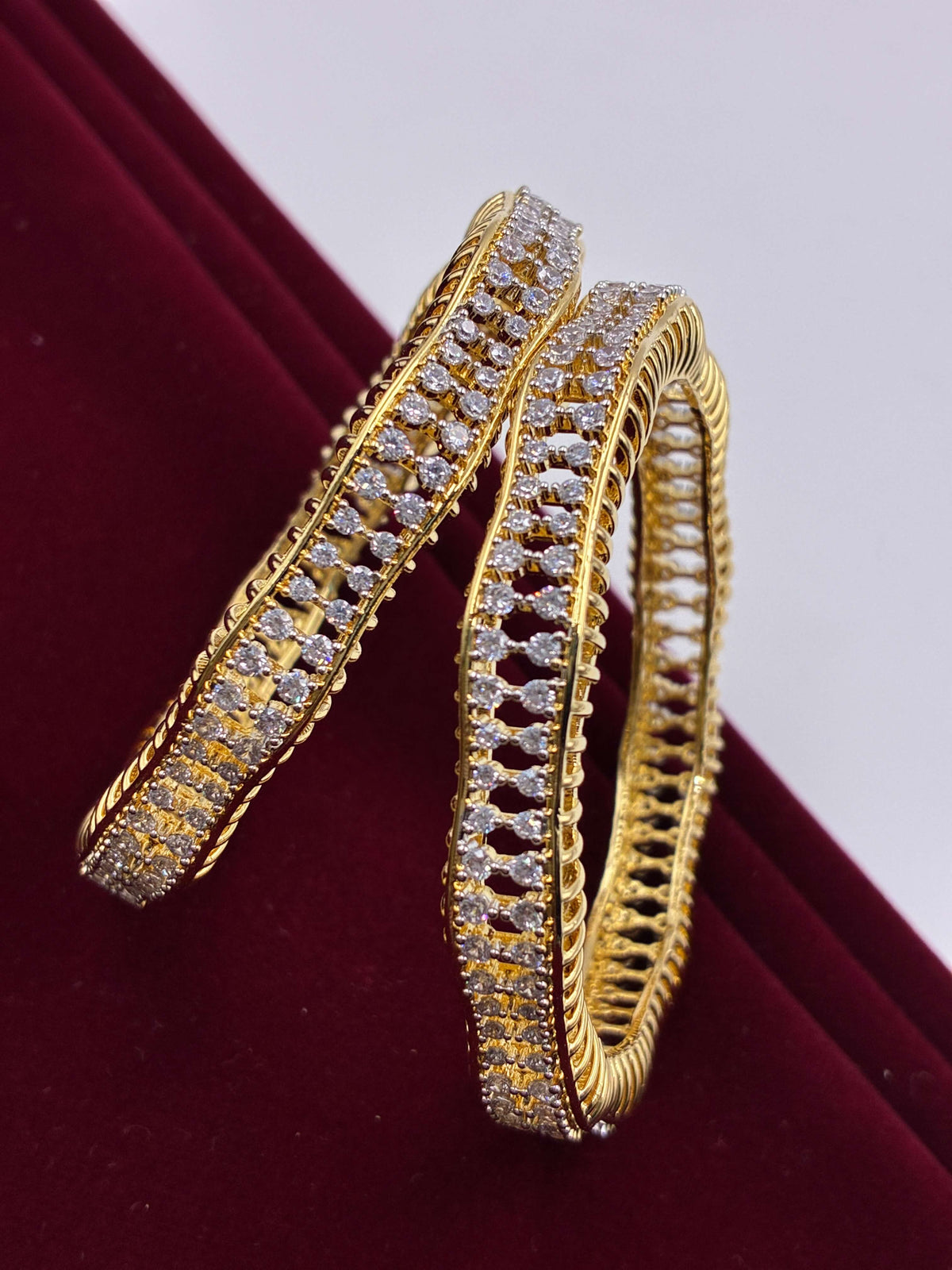 CZ Wave Designer Bangle