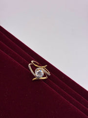 CZ Stylish Solitaire Finger Ring