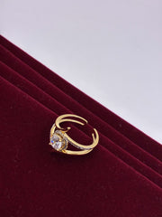CZ Stylish Solitaire Finger Ring