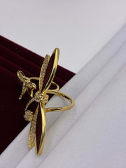 Western Butterfly Twin Finger Ring