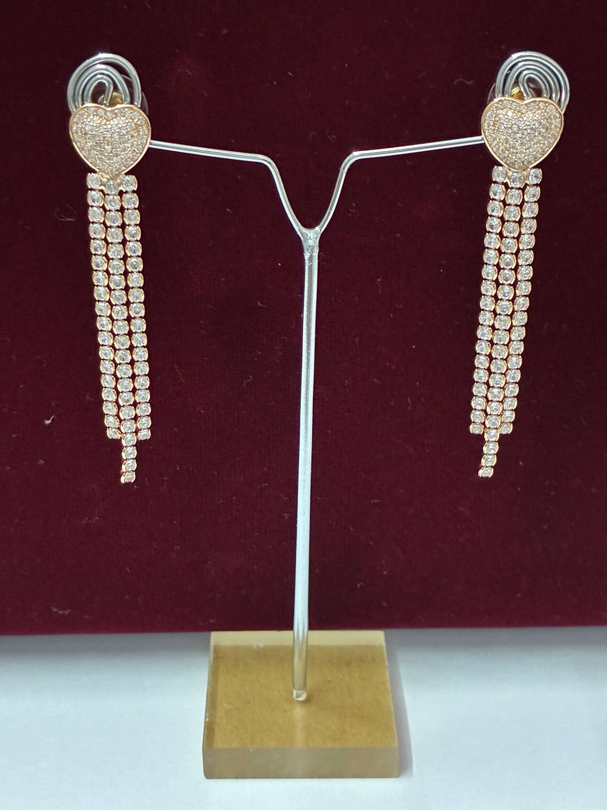 Western Heart Shape Long Dangler Earring