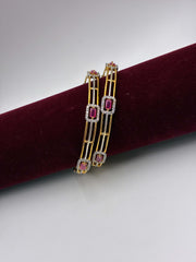 CZ Ruby Delicate Bangle