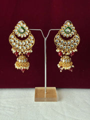 Indo Western Ruby Drop Choker Necklace Set