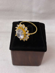 CZ Oval Elegant Finger Ring