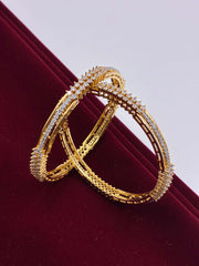 CZ Luxe two tone Designer Bangle