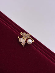 Western Butterfly and Pearl Finger Ring