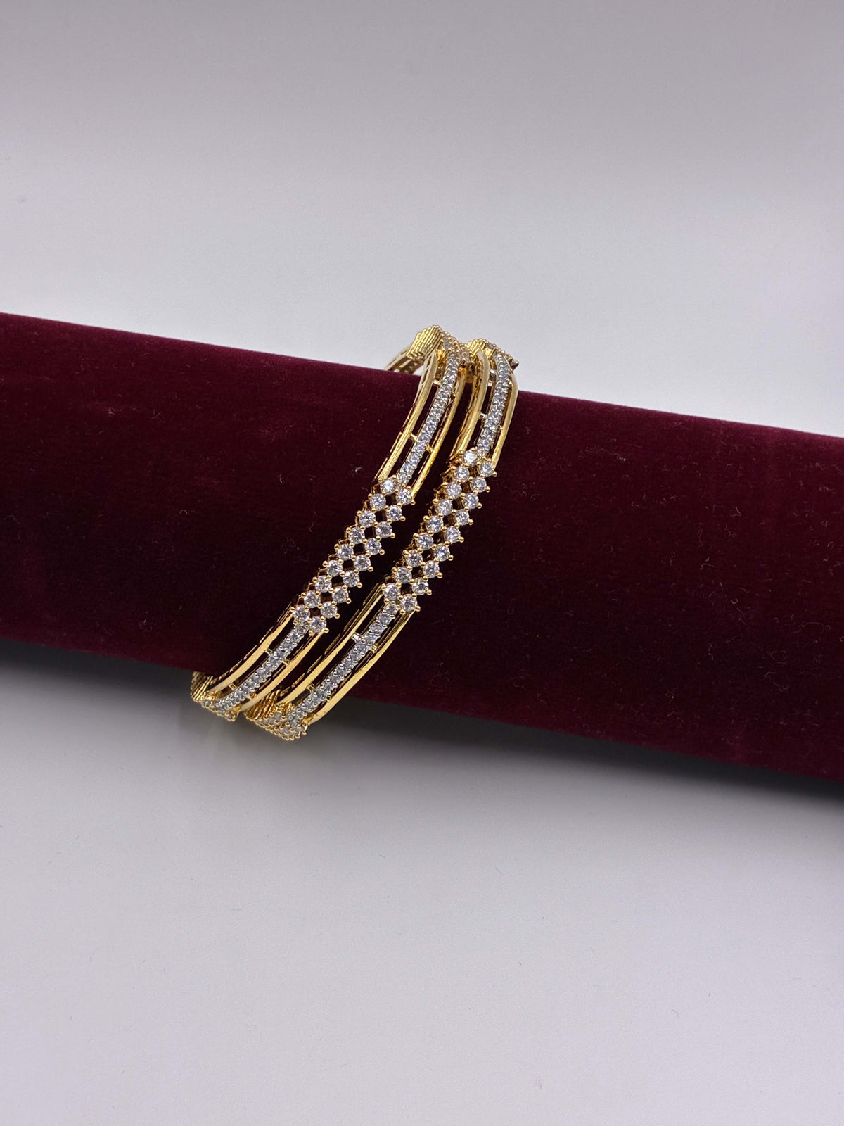 CZ Luxe two tone Designer Bangle