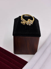 Western Twin Flower Stylish Finger Ring