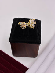 Western Twin Flower Stylish Finger Ring