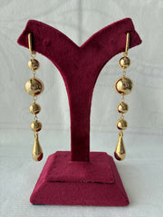 Western Balls Tear Drop Long Earring