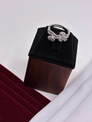 Western Twin Flower Sterling Finger Ring