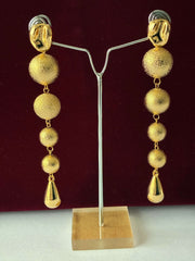 Western Multilayer Textured Ball Dangle Earring