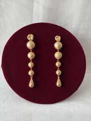 Western Multilayer Textured Ball Dangle Earring