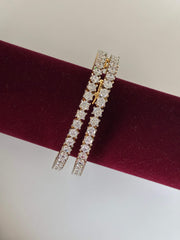 CZ linear openable Bangle
