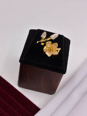 Western Floral Twig Finger Ring
