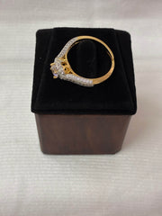 CZ Floral Finger Ring